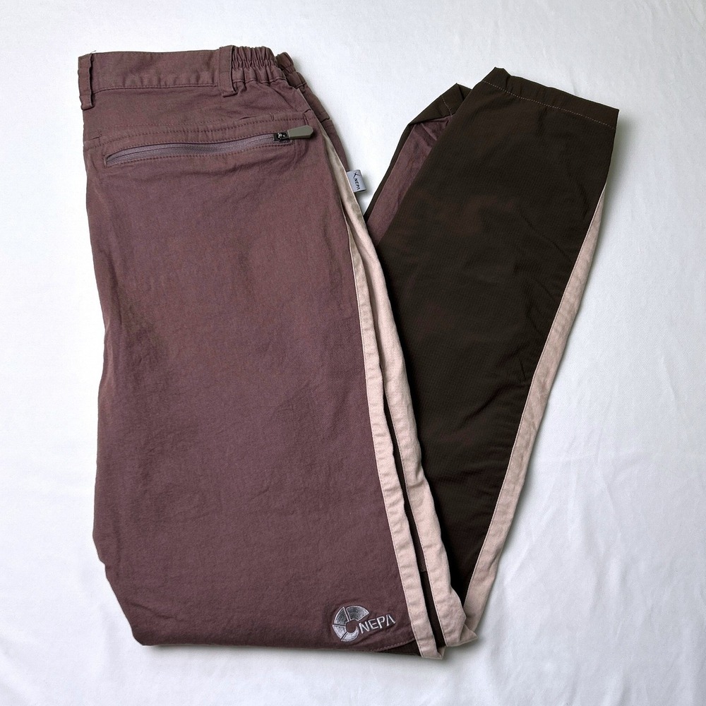 Nepa Women Technical Hiking Pants Mauve Brown Size M Colorblock Gorpcore Utility